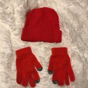 Hat and glove set